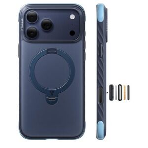 TORRAS Q3 RUGGED Case iPhone 17 Pro MagSafe 360° Stand Military Drop Deep Blue